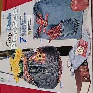 a craft booklet titled "Easy Denim Purses".